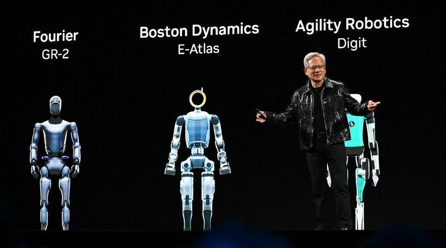 Robots with human-like features will be used to put together NVIDIA's GB300 NVL72 