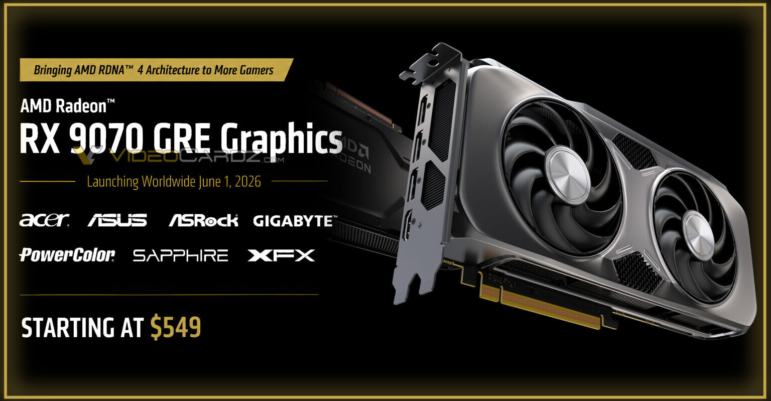 New Leak Suggests $549 MSRP for AMD Radeon RX 9070 GRE